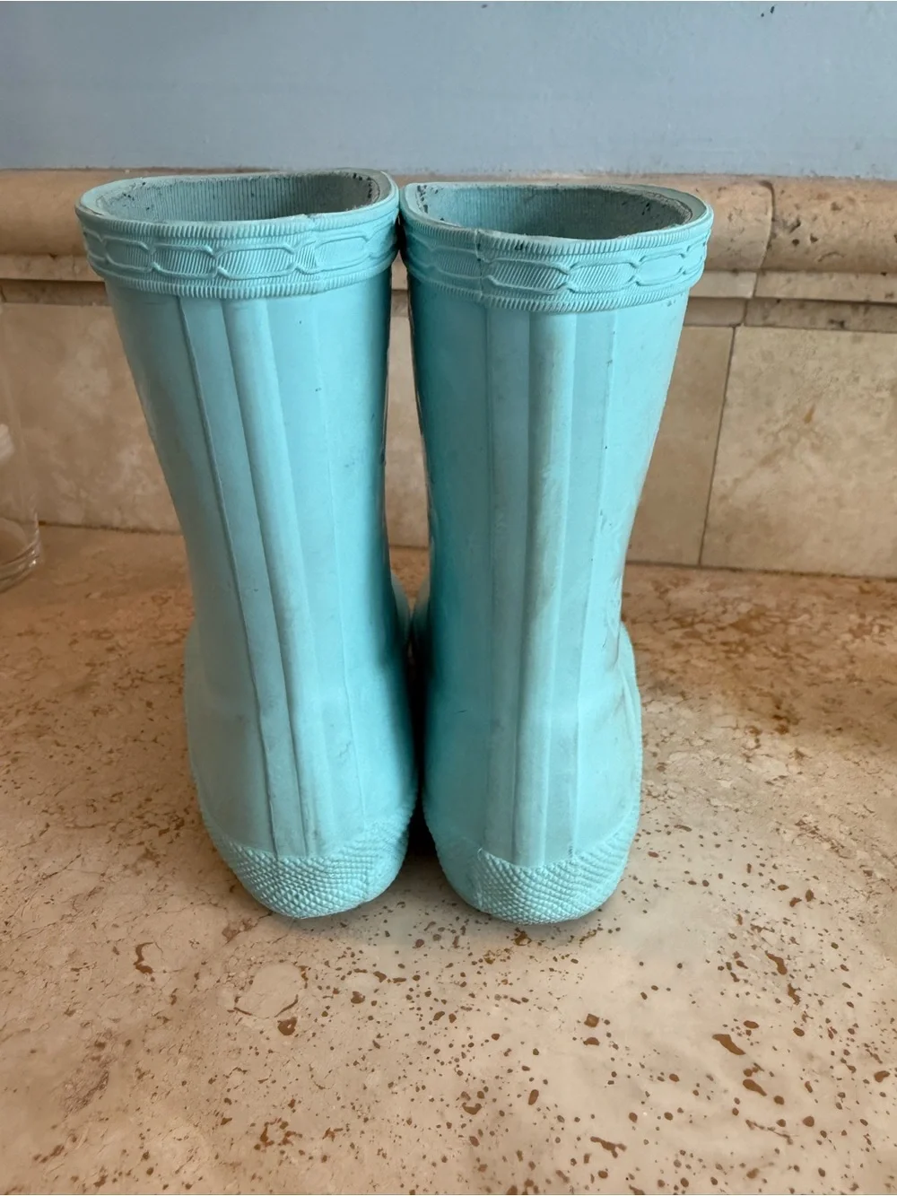 Hunter Kids Light Aqua Rubber Rain Boots